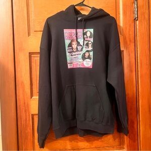 Black Graphic Hoodie with Colorful My Chemical Romance Boy Zone